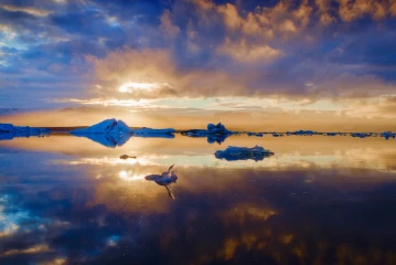 gletschersee sonnenuntergang island03