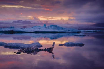 gletschersee sonnenuntergang island07