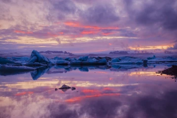 gletschersee sonnenuntergang island08