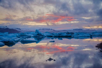 gletschersee sonnenuntergang island09