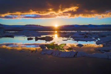 gletschersee sonnenuntergang island12