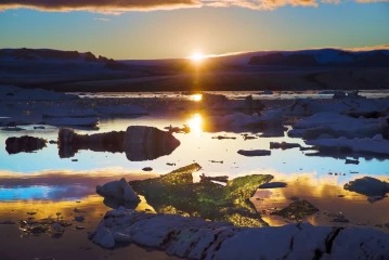 gletschersee sonnenuntergang island13