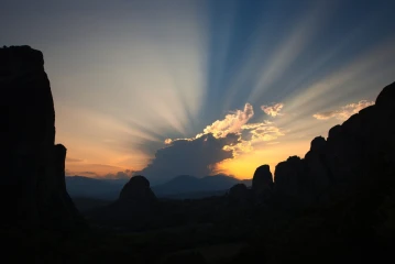 meteora sonnenuntergang