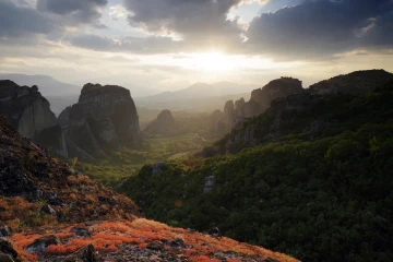 meteora sonnenuntergang